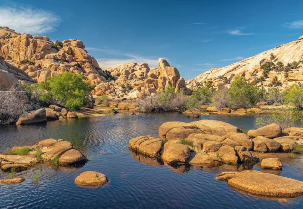 Barker Dam, in the Joshua Tree National Park, California, USA.