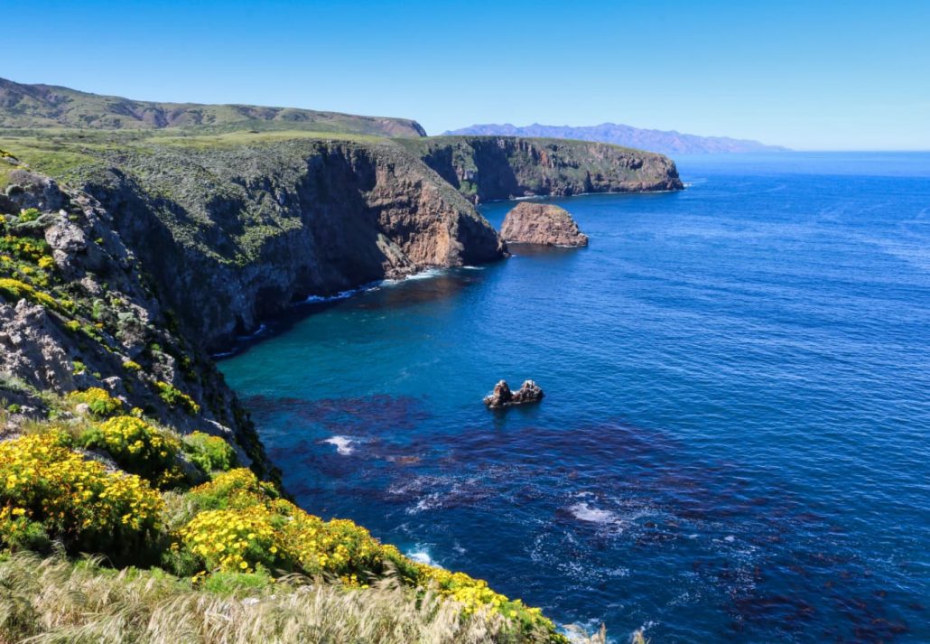 Coast of Santa Cruz Island, Channel Islands National Park, California, USA.