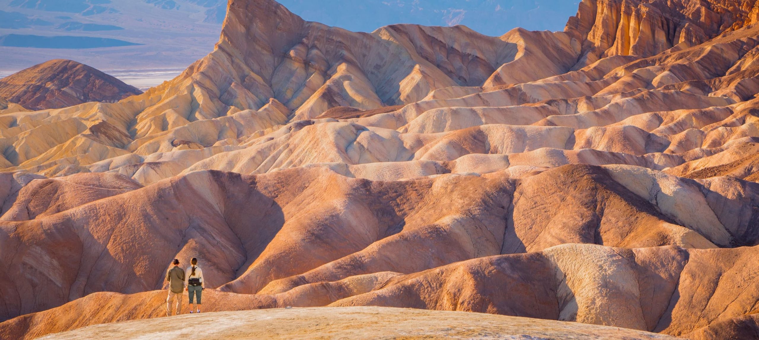 A couple in the Death Valley National Park, California, USA.