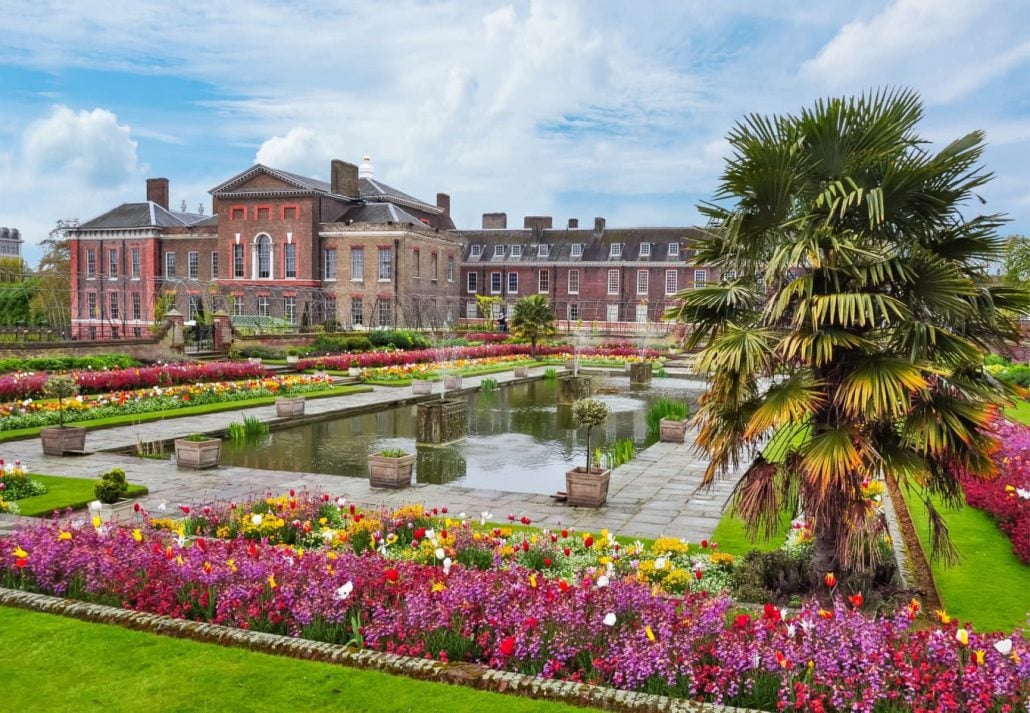 The Kensington palace and gardens, London, UK.