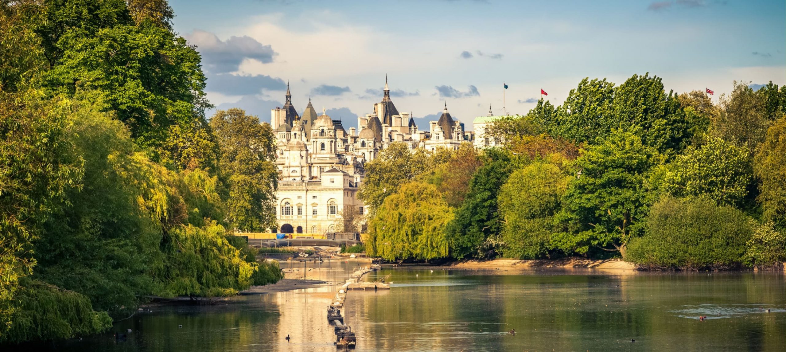 View of the St James's Park, in London, England.