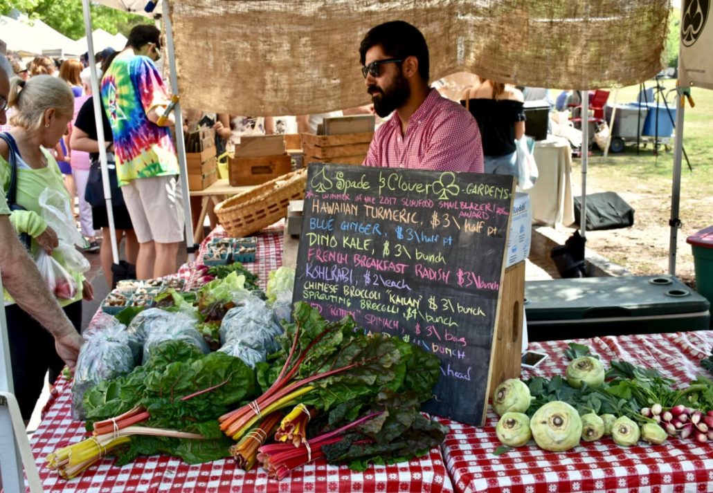 Charleston Saturday farmers market in the historic Charleston city, in South Carolina, USA.