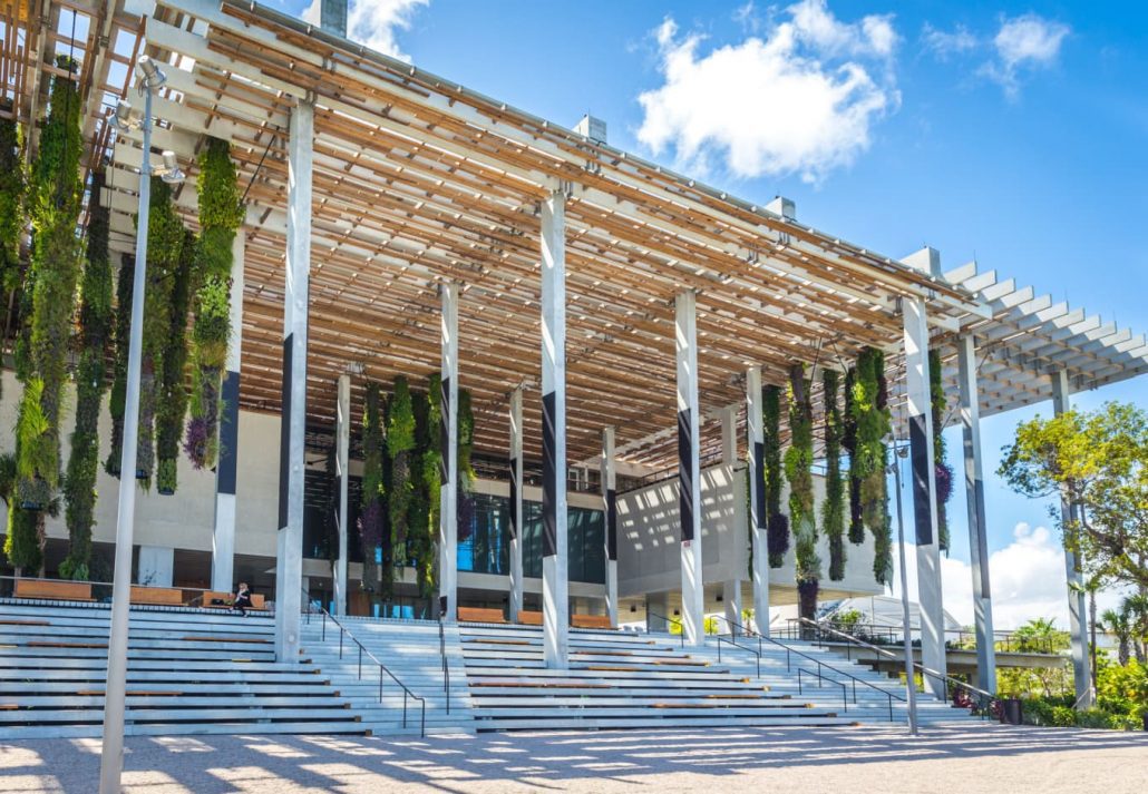 View of Perez Art Museum, Miami, Florida.