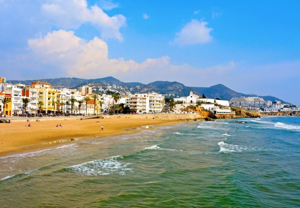 Playa de la Ribera, in Sitges, Spain.