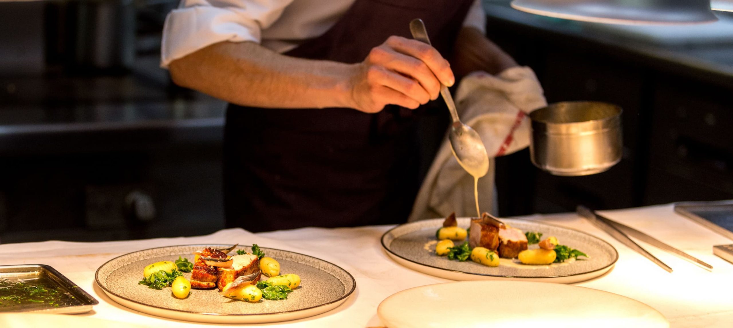 chef plating food