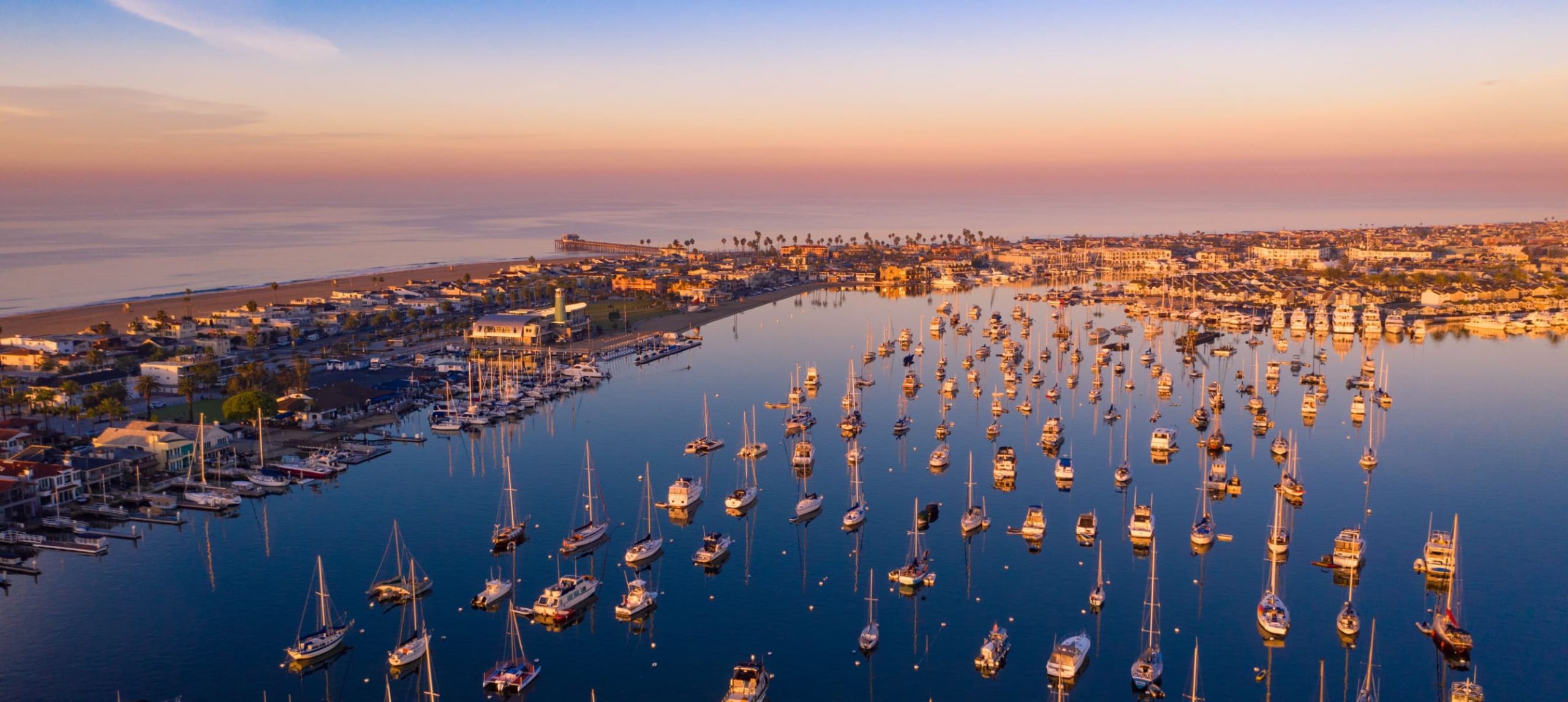 a view of Newport Beach Marina
