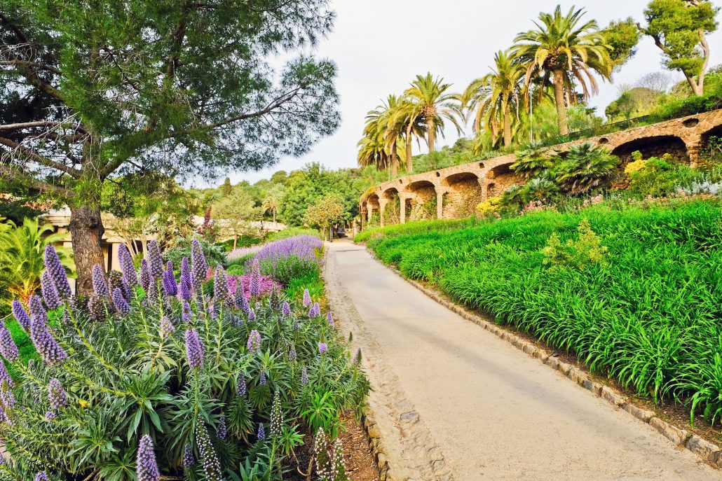 The Austria Gardens of Park Güell, in Barcelona, Spain.
