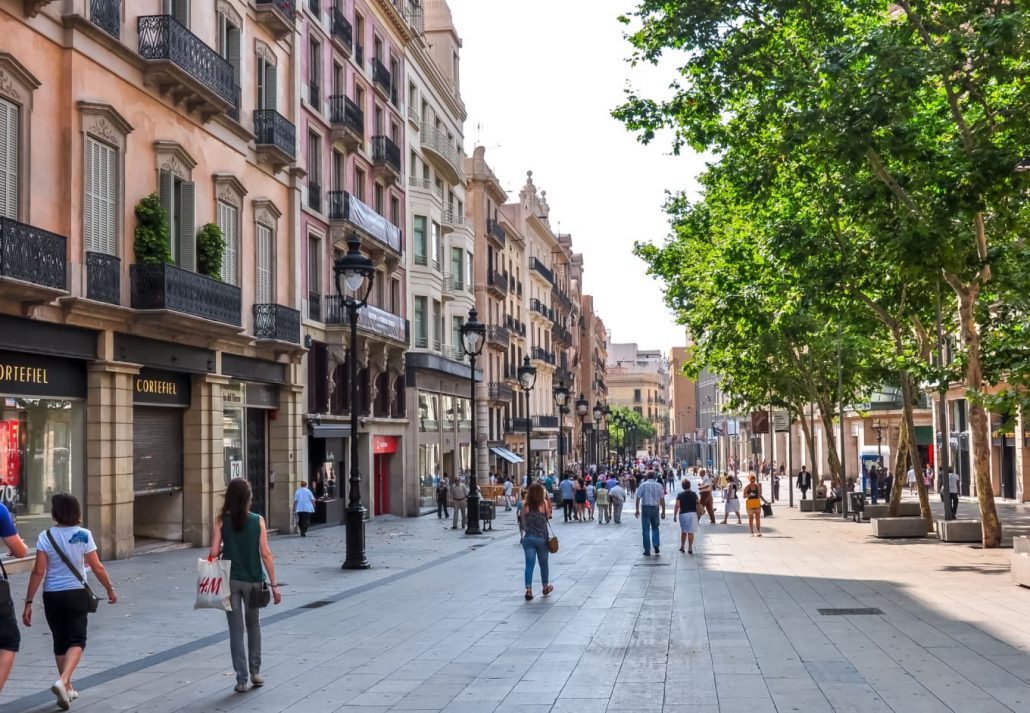 Portal de l'Àngel, in Barcelona, Spain.