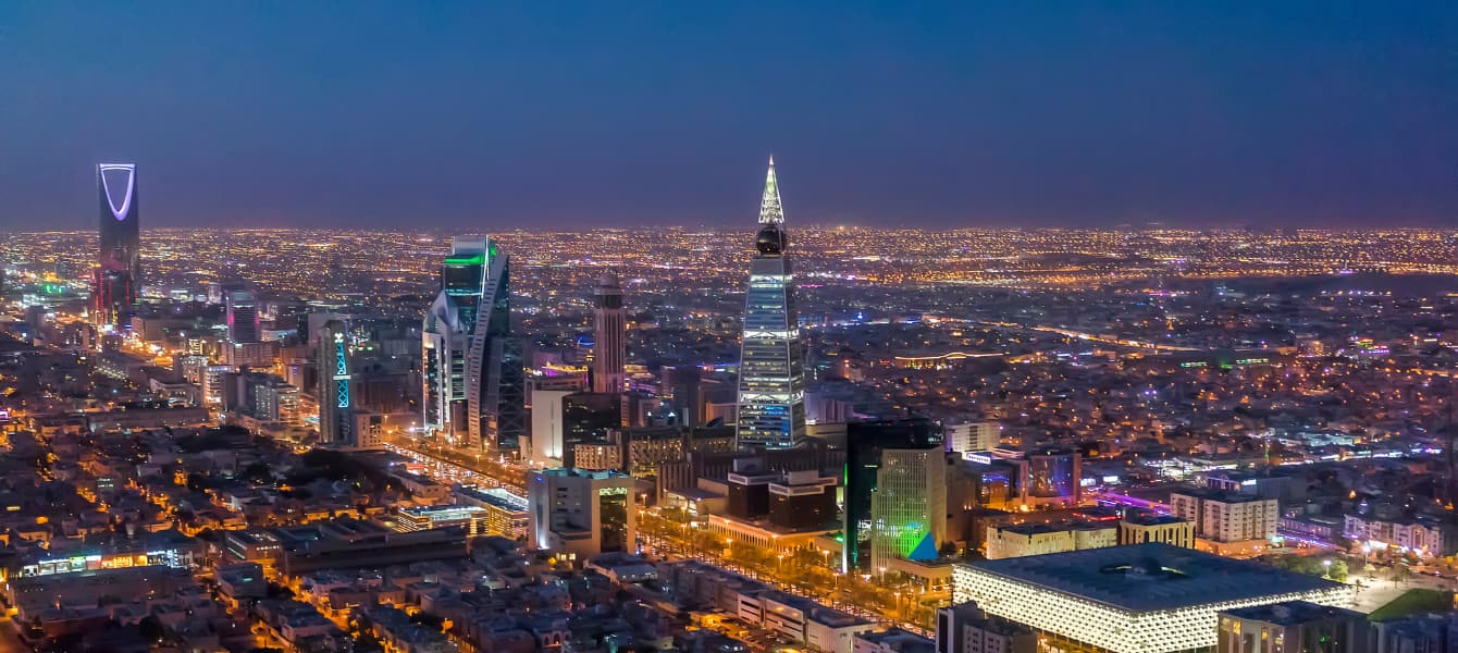 riyadh night skyline