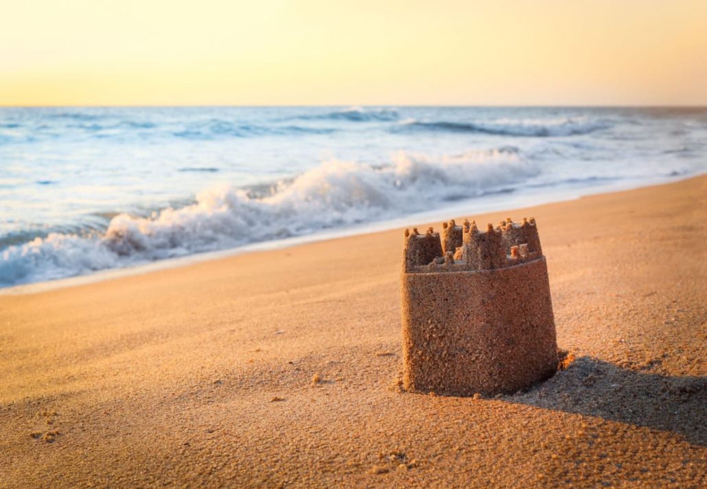 a sand castle