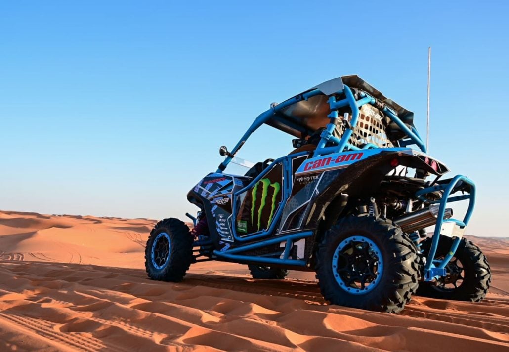 Boulevard Riyadh City - a dune buggy in a desert