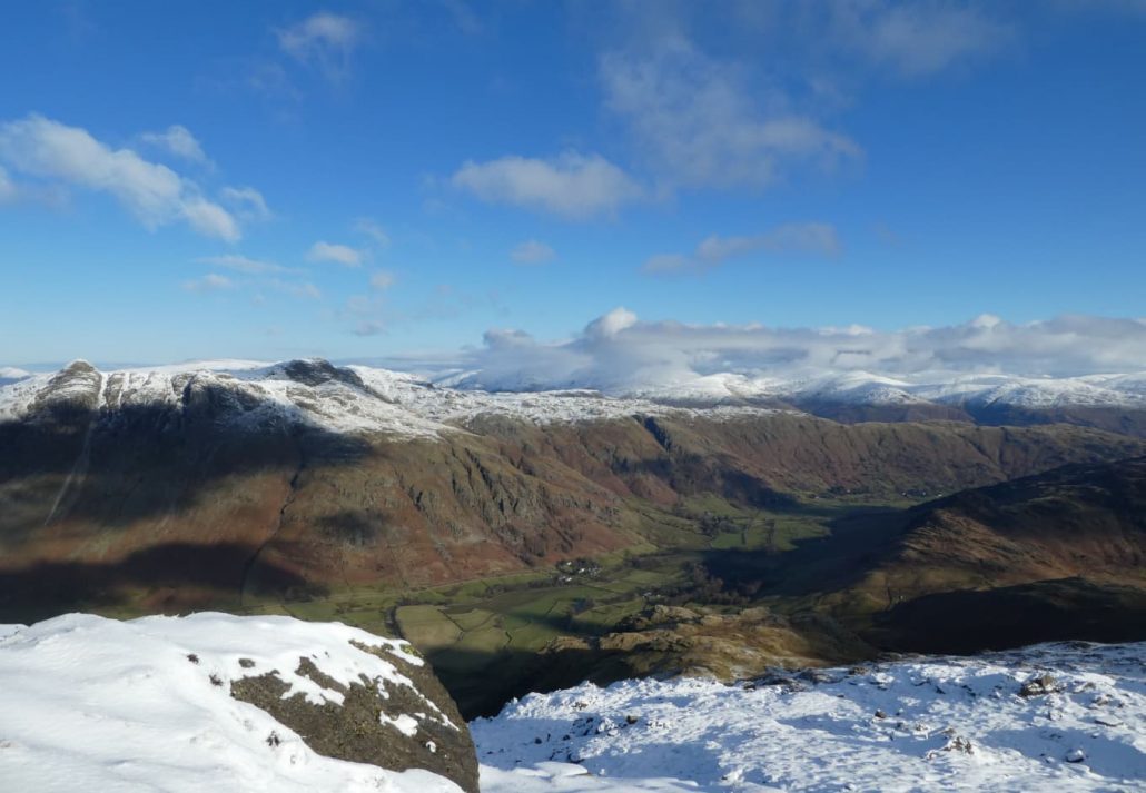 snowy mountains at The Lake District