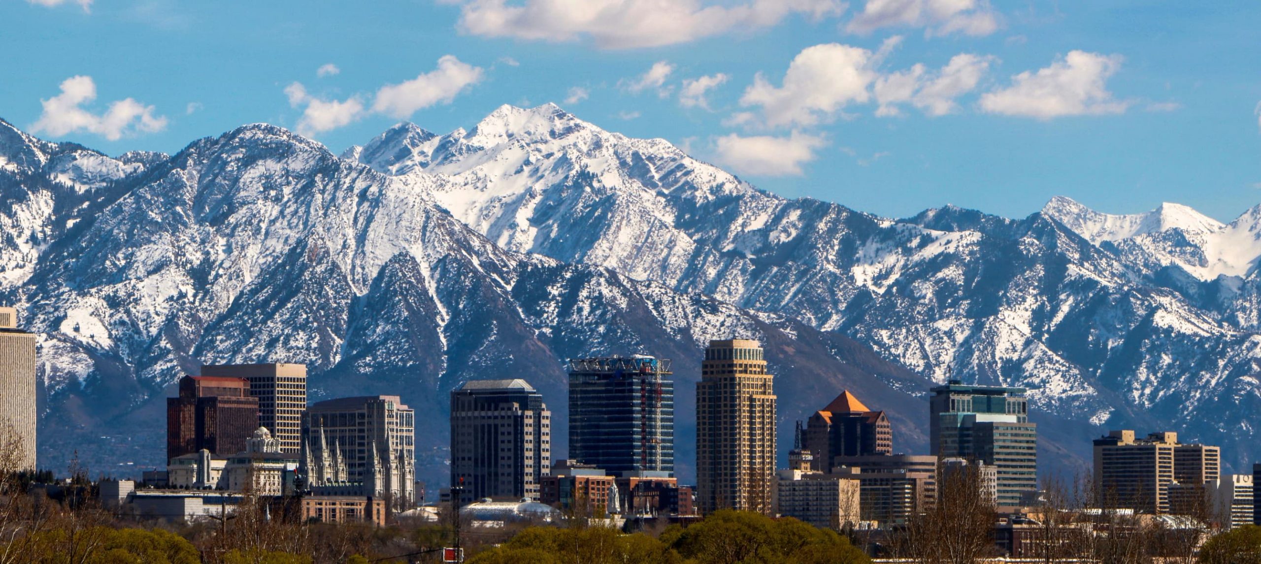 Utah's snowy mountain tops