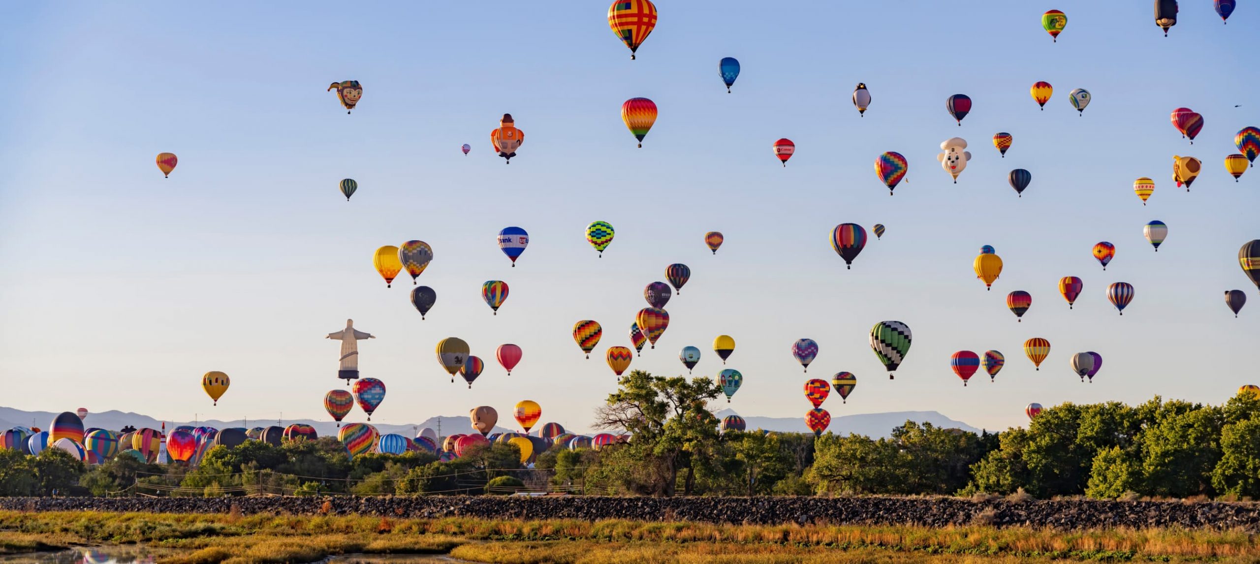 hot air balloons over Albuquerque, New Mexico