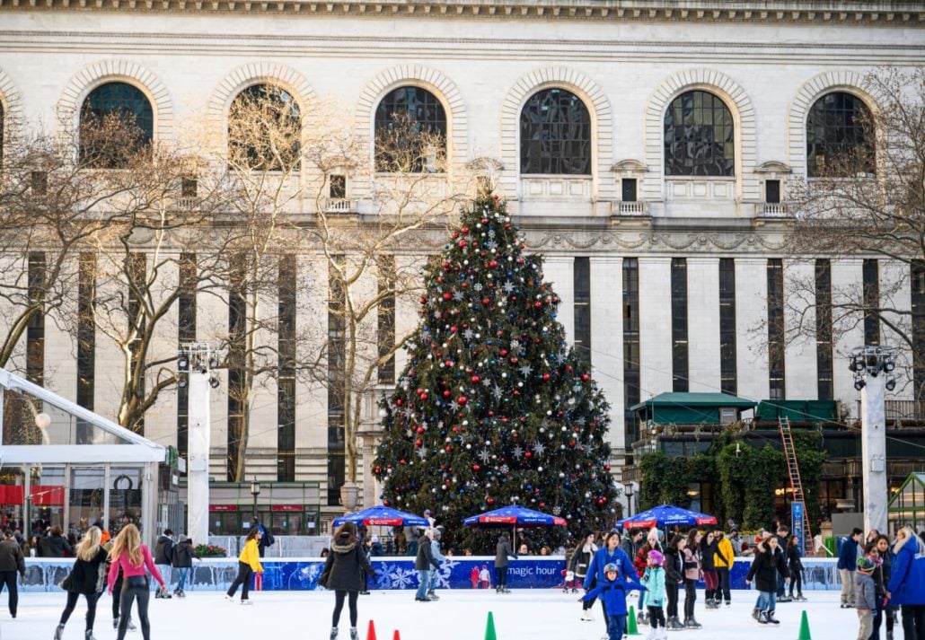 Christmas Tree In Bank Of America Winter Village