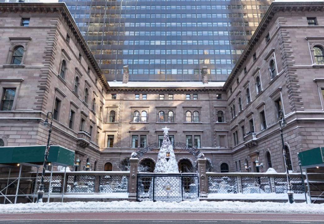 Christmas Tree At The Lotte New York Palace Hotel