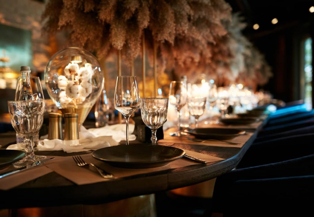 a table at a luxurious restaurant