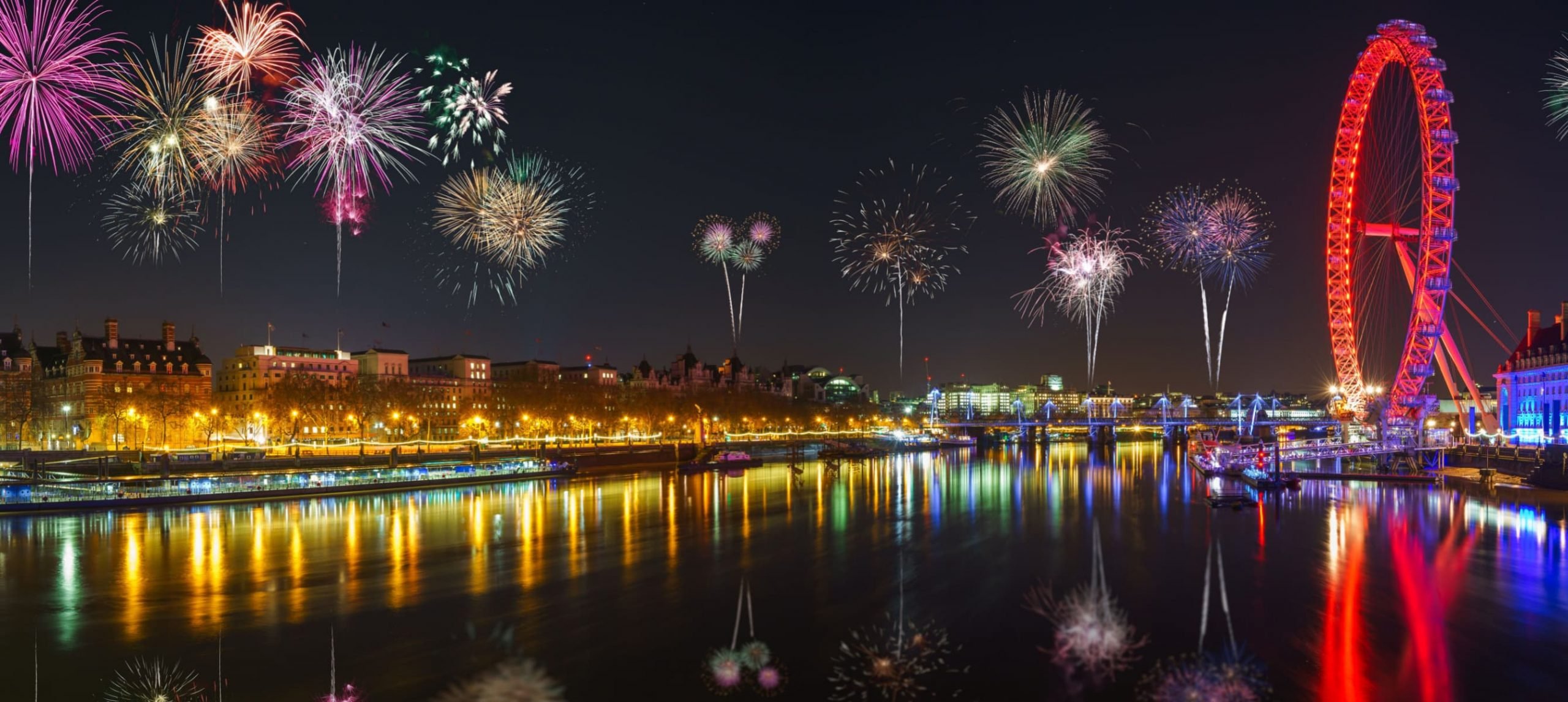 fireworks for New Year in London