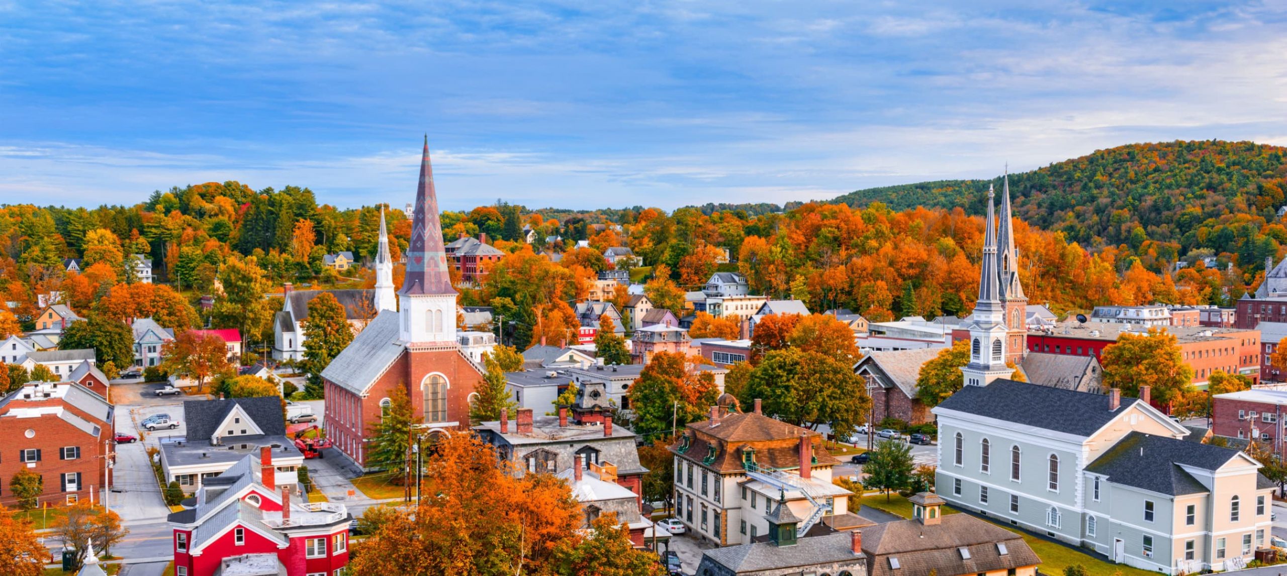 aerial view of Vermont