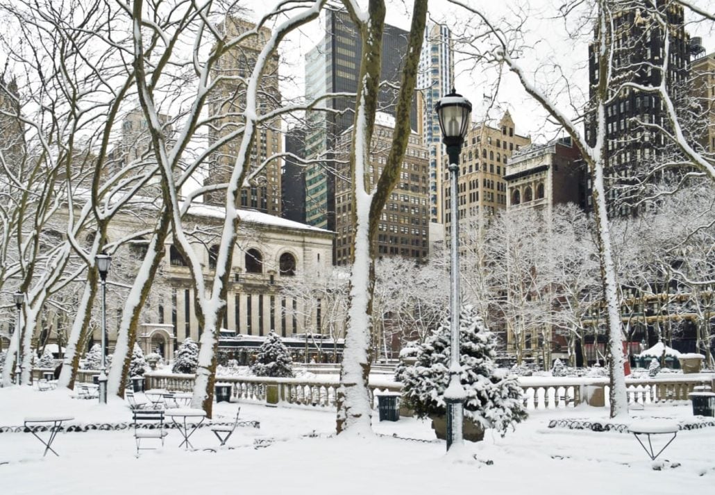 NYC covered in snow