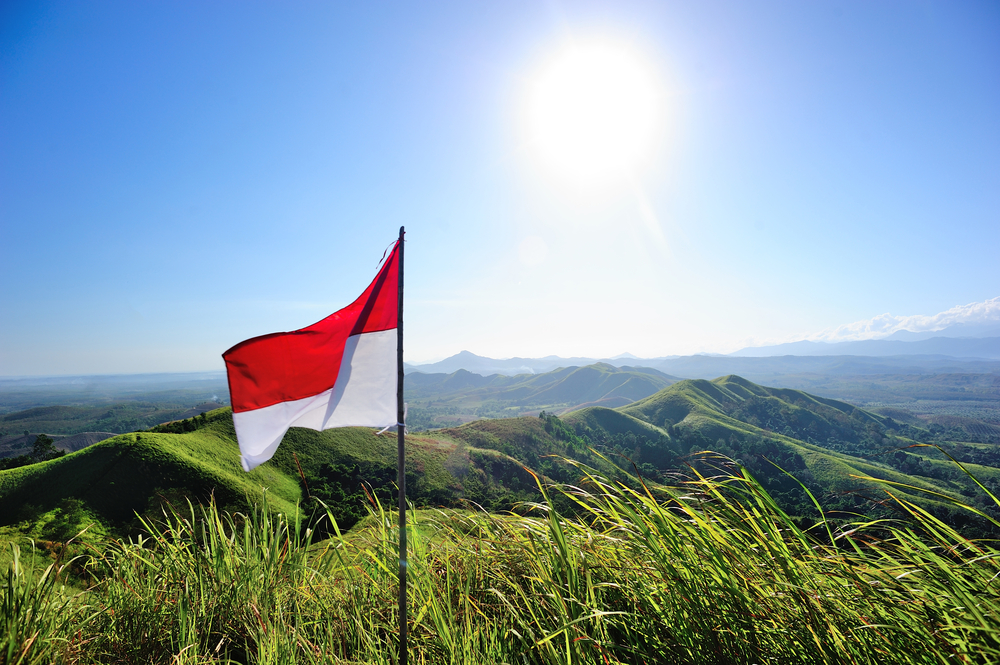 IndonesiaFlagOnTelangHillSouthKalimantanIndonesia | CuddlyNest Travel Blog