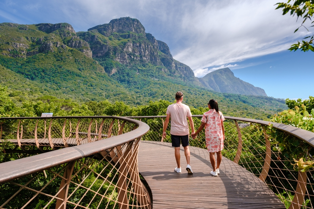 CoupleOfMenAndWomenWalkingAtTheBoomslangWalkway | CuddlyNest Travel Blog