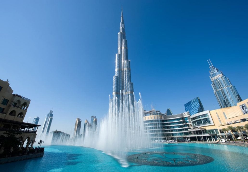 Dubai Fountain Near Burj Khalifa