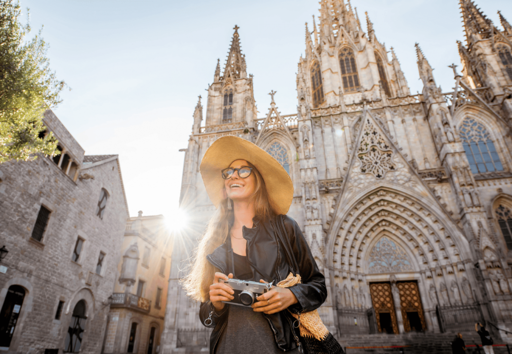 Solo Woman traveling in Barcelona