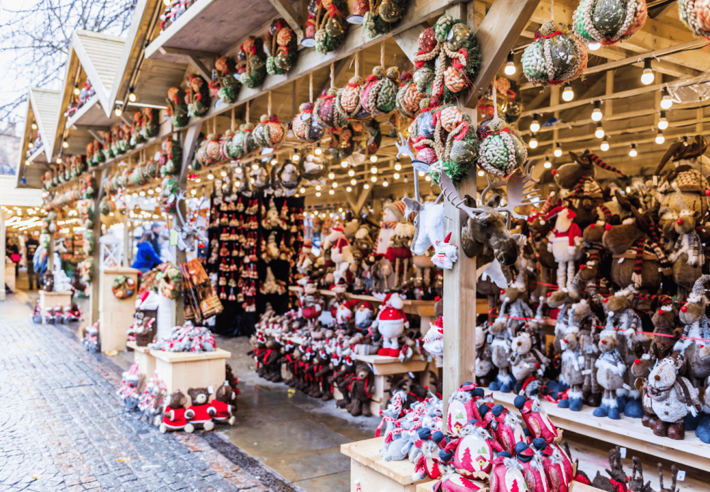 Christmas Market near Town Hall at Budapest