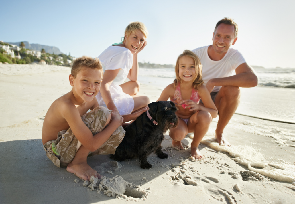 Family day at beach