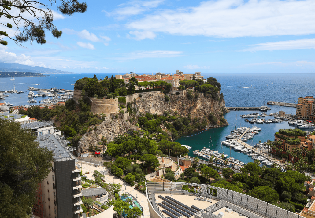 
Panoramic view of prince's palace in Monte Carlo in a summer day, Monaco
