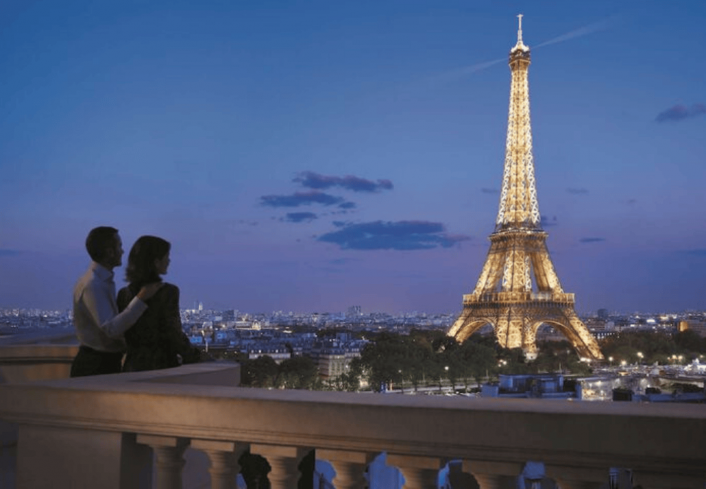 View from the balcony room at Shangri-La Paris